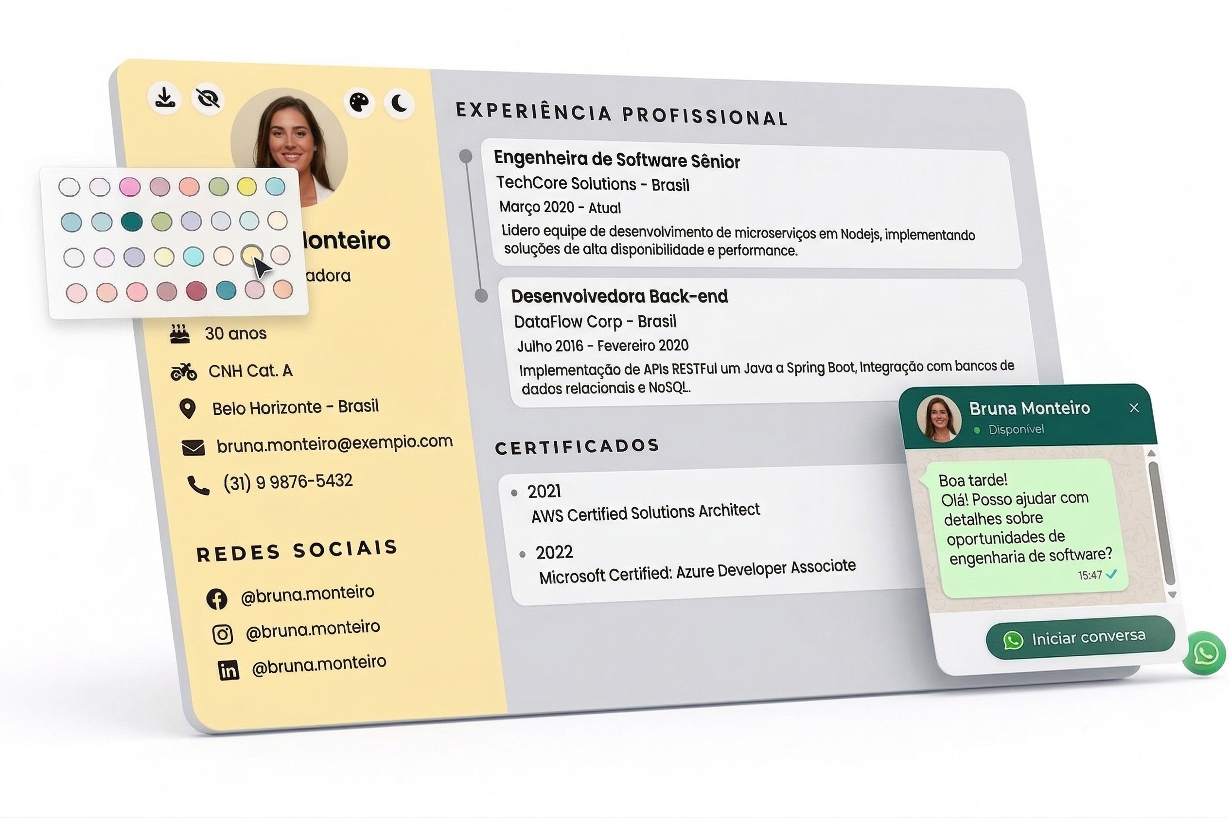 Modelo de Currículo Profissional Online - Curriculo Click