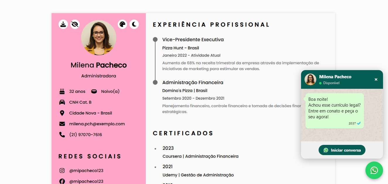 Preview CurrículoClick